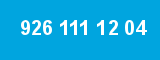 926 111 12 04 926 111 12 04